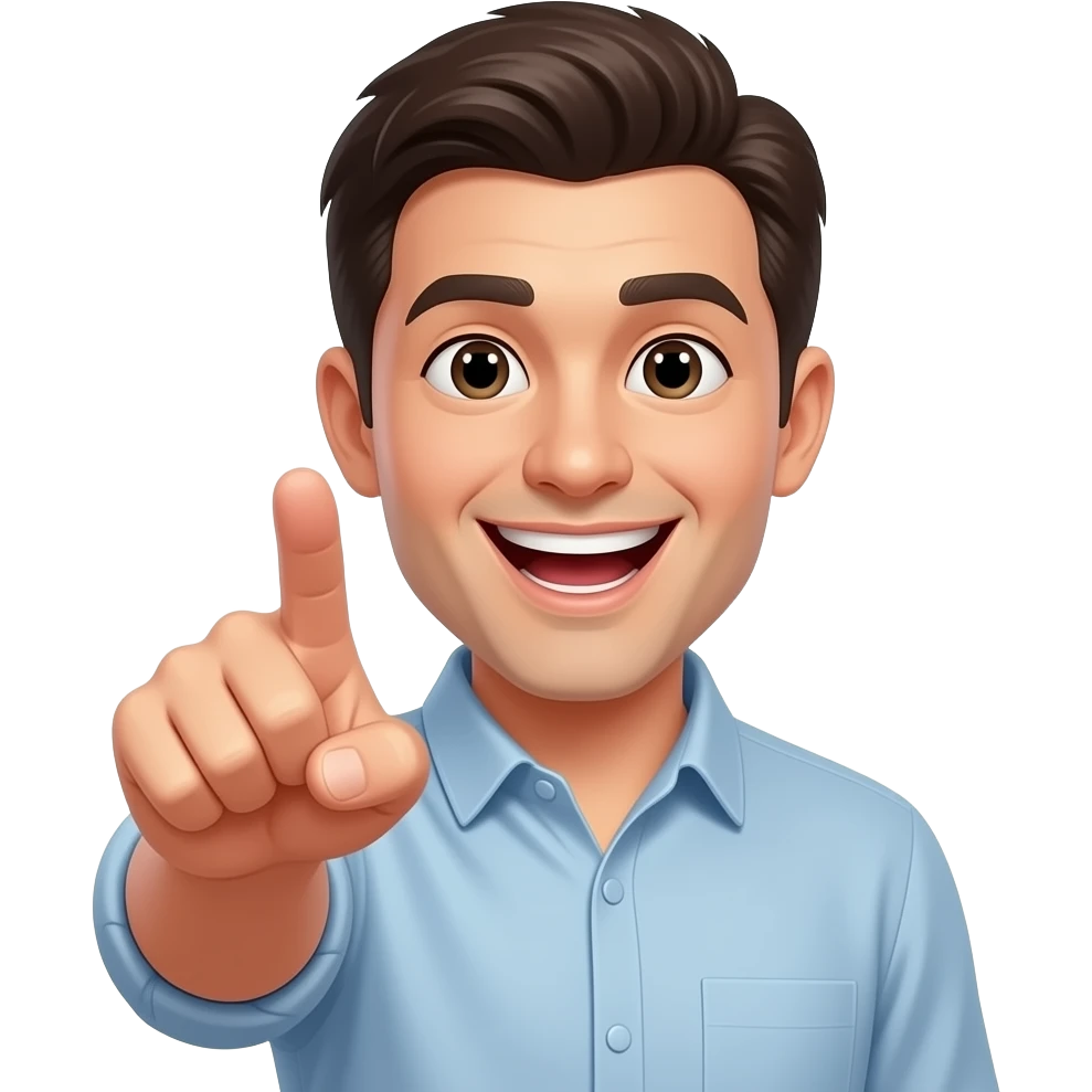 Этот же парень смотрит в камеру, с улыбкой будто что-то кричит, показывает на камеру жест указательный и мизинец оттопырены а остальные пальца в кулаке emoji