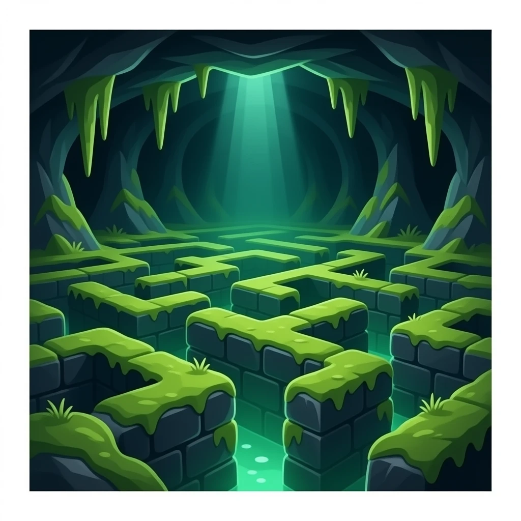 A maze of Moss caves emoji