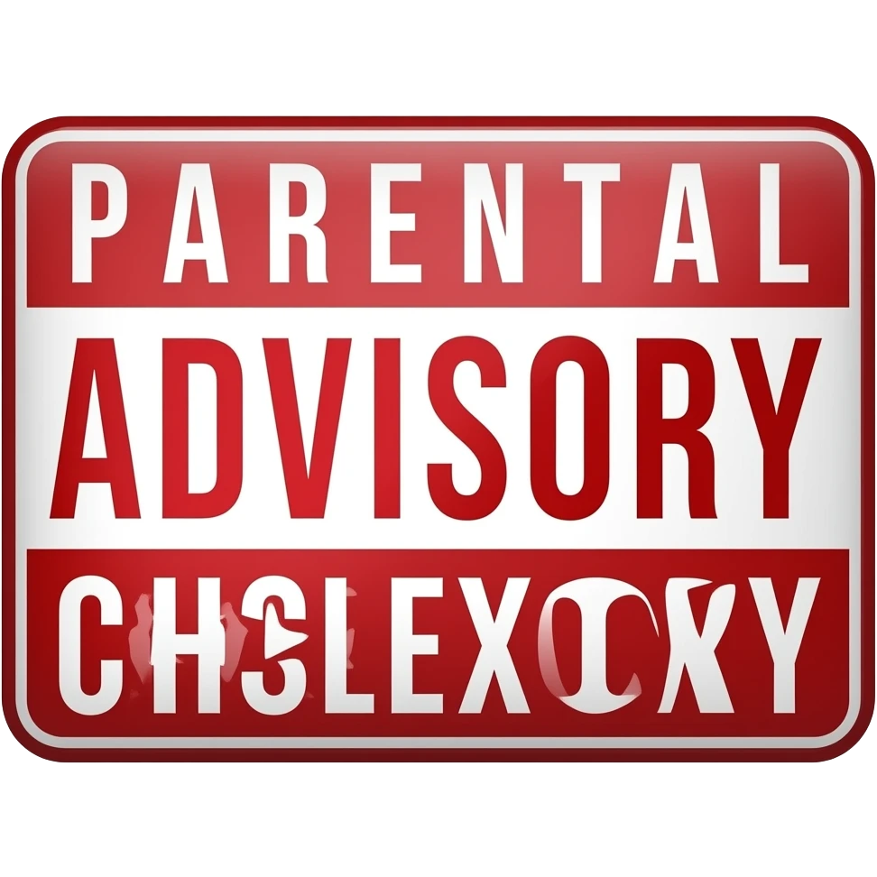 Red parental advisory emoji