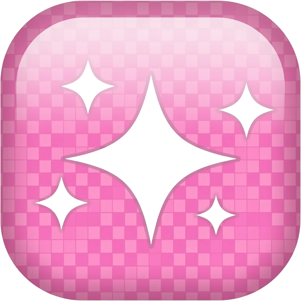 Pink SPARKLY app icons emoji