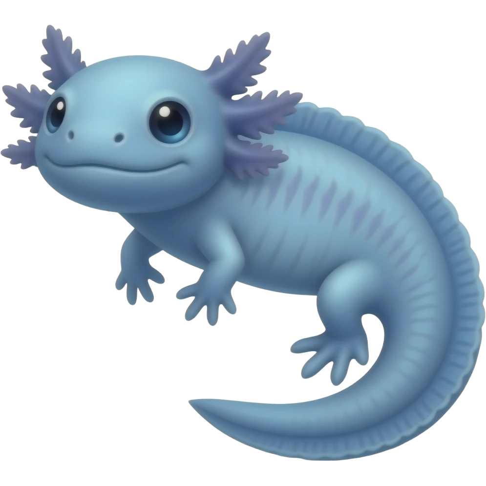 Ajolote azul kawaiii emoji