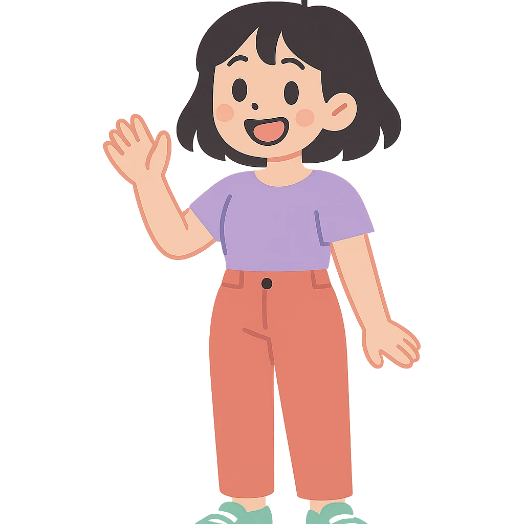 young 20-year-old Japanese girl, pastel toon style emoji