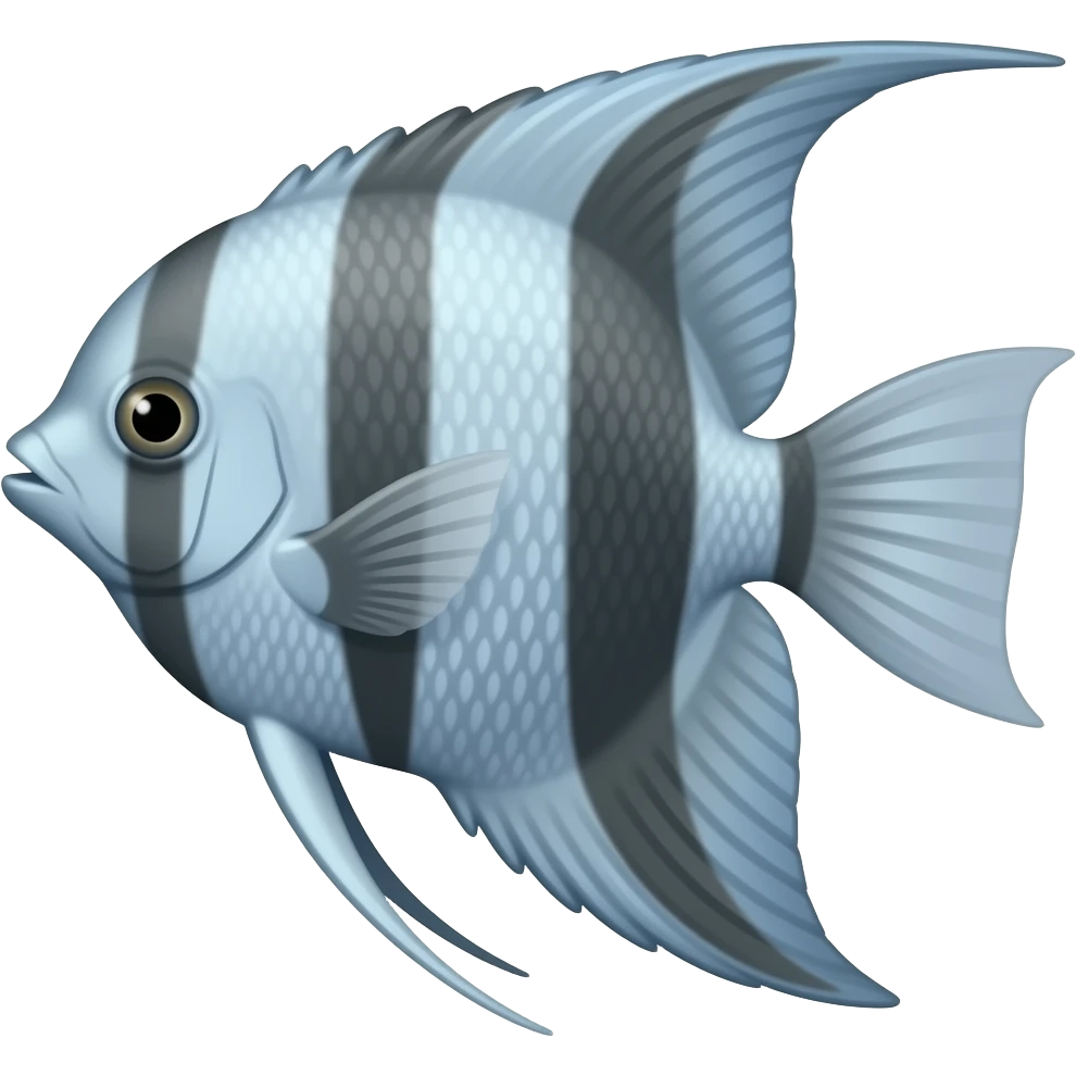 Smokey Blue freshwater Angelfish emoji