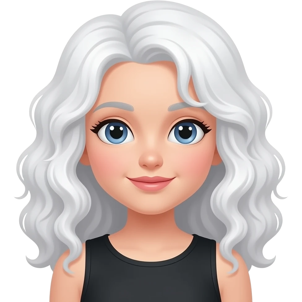 Chica de cabello rizado blanca en computadora emoji