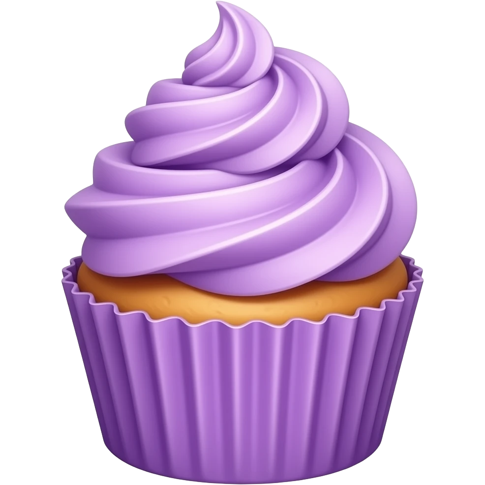 Purple Ribboned Purple cupcake emoji