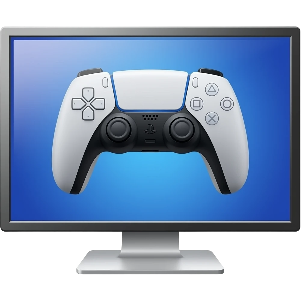 icone mannette ps5 dans un ecran tele emoji