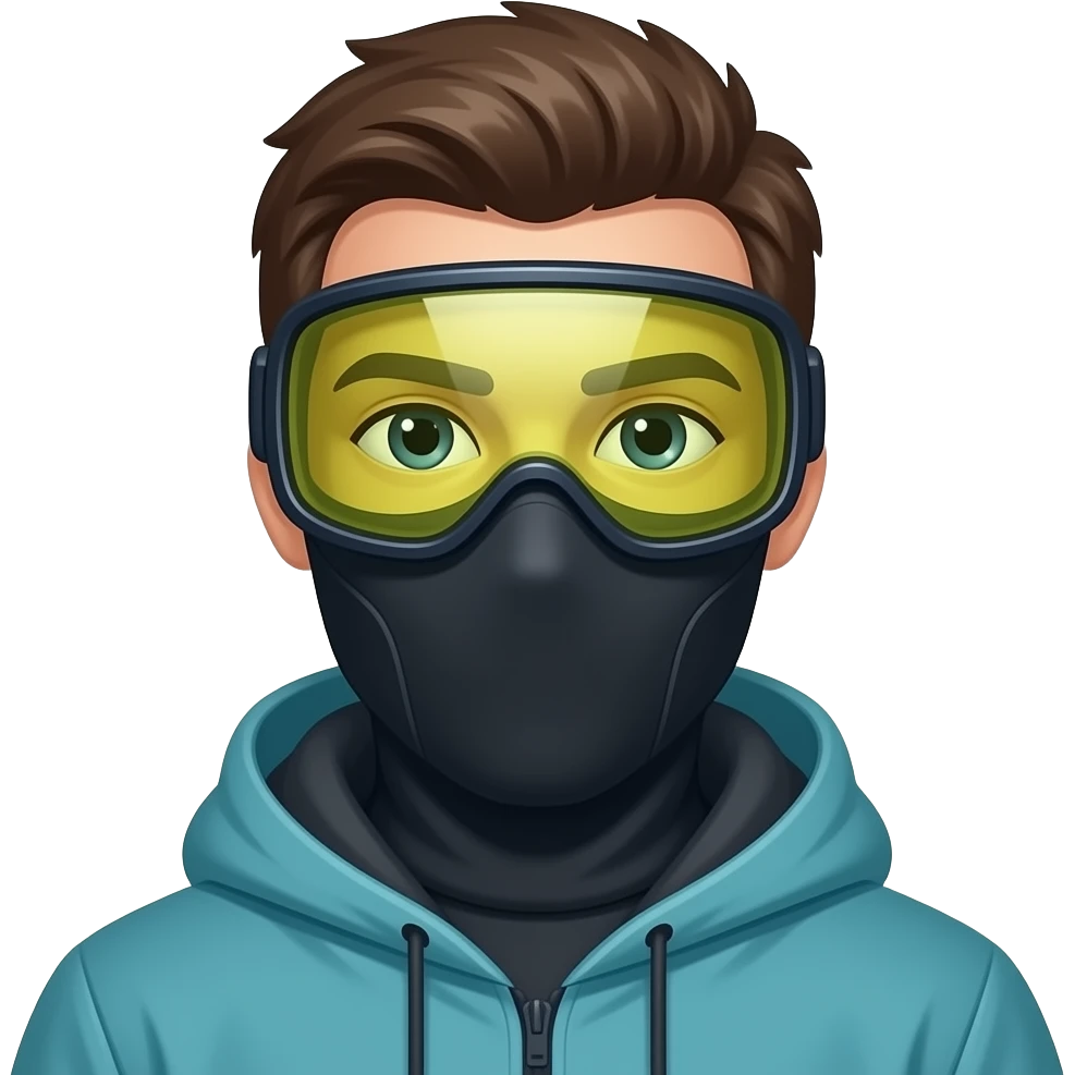 A guy with a ski mask on emoji