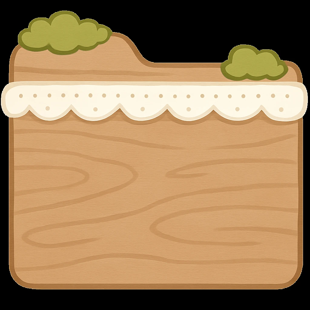 Render this folder. Remove the plants. KEEP THE STYLE INTACT. Render it as if it were open. white frills, but the plants at the very top can stay. emoji