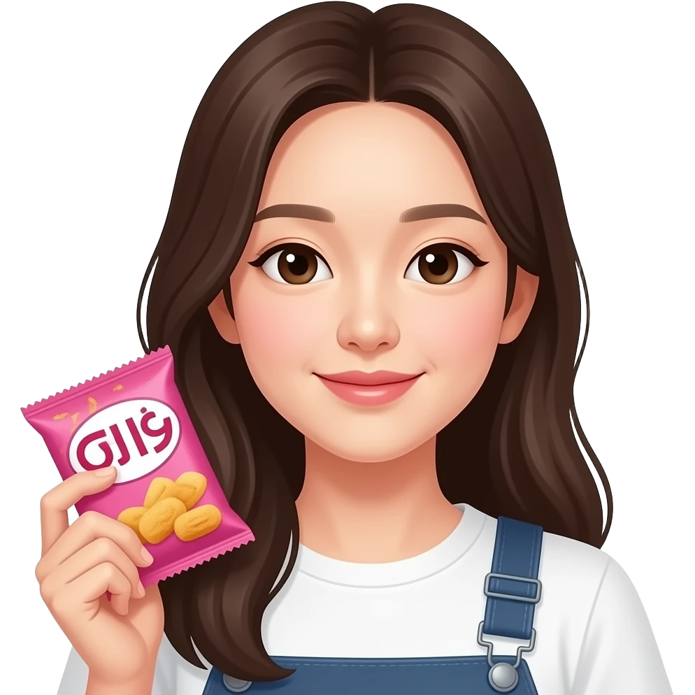 Eu quero uma coreana com lanchinho rosa emoji
