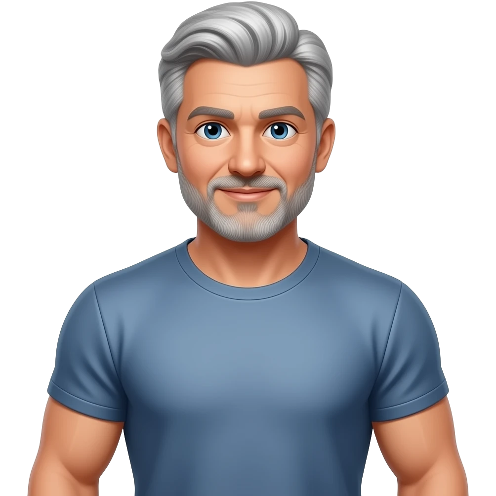 Sexy gray haired daddy nice body emoji
