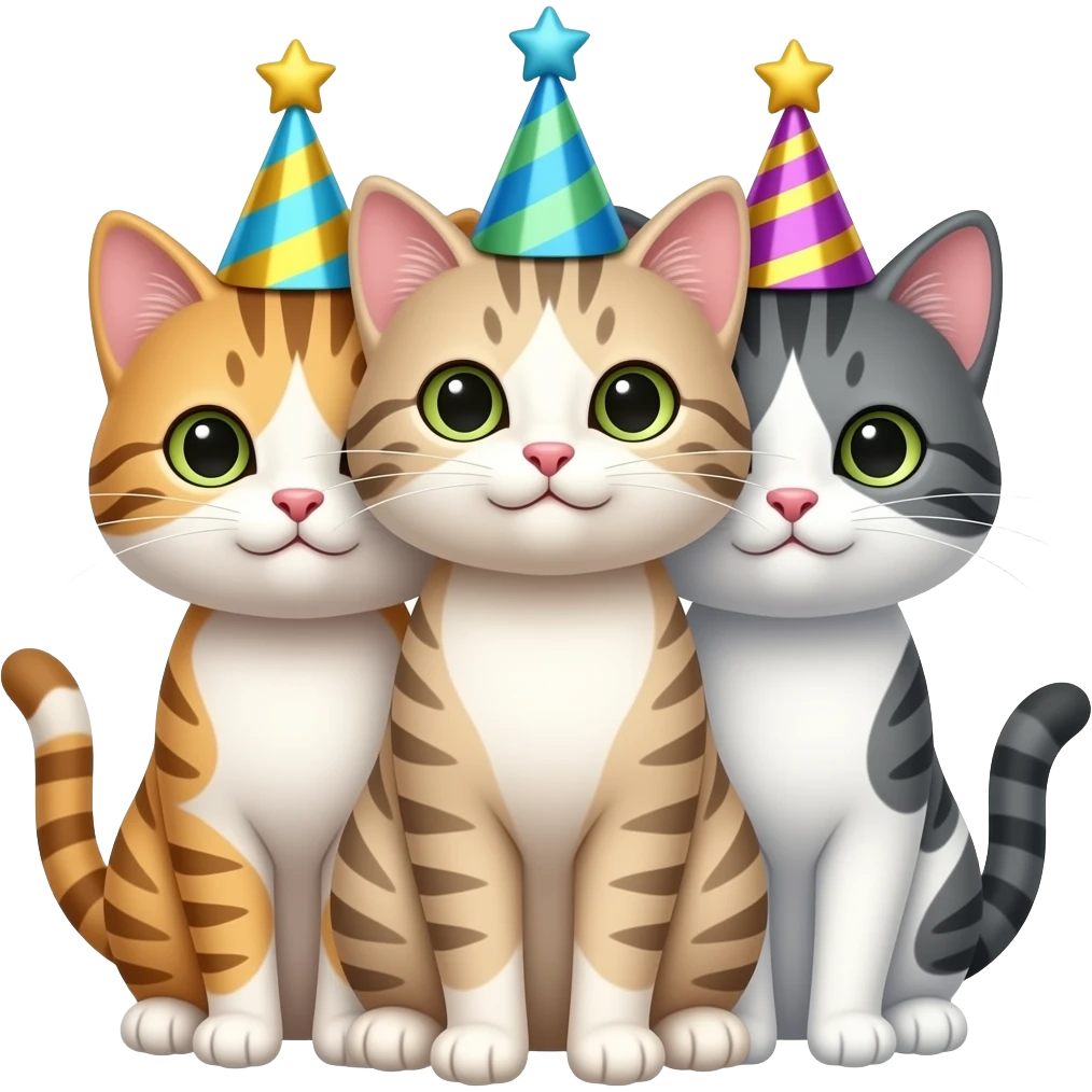 Cats in Party Hats emoji