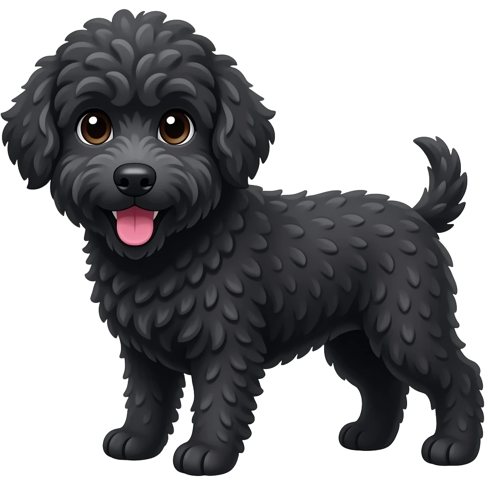Black labradoodle emoji