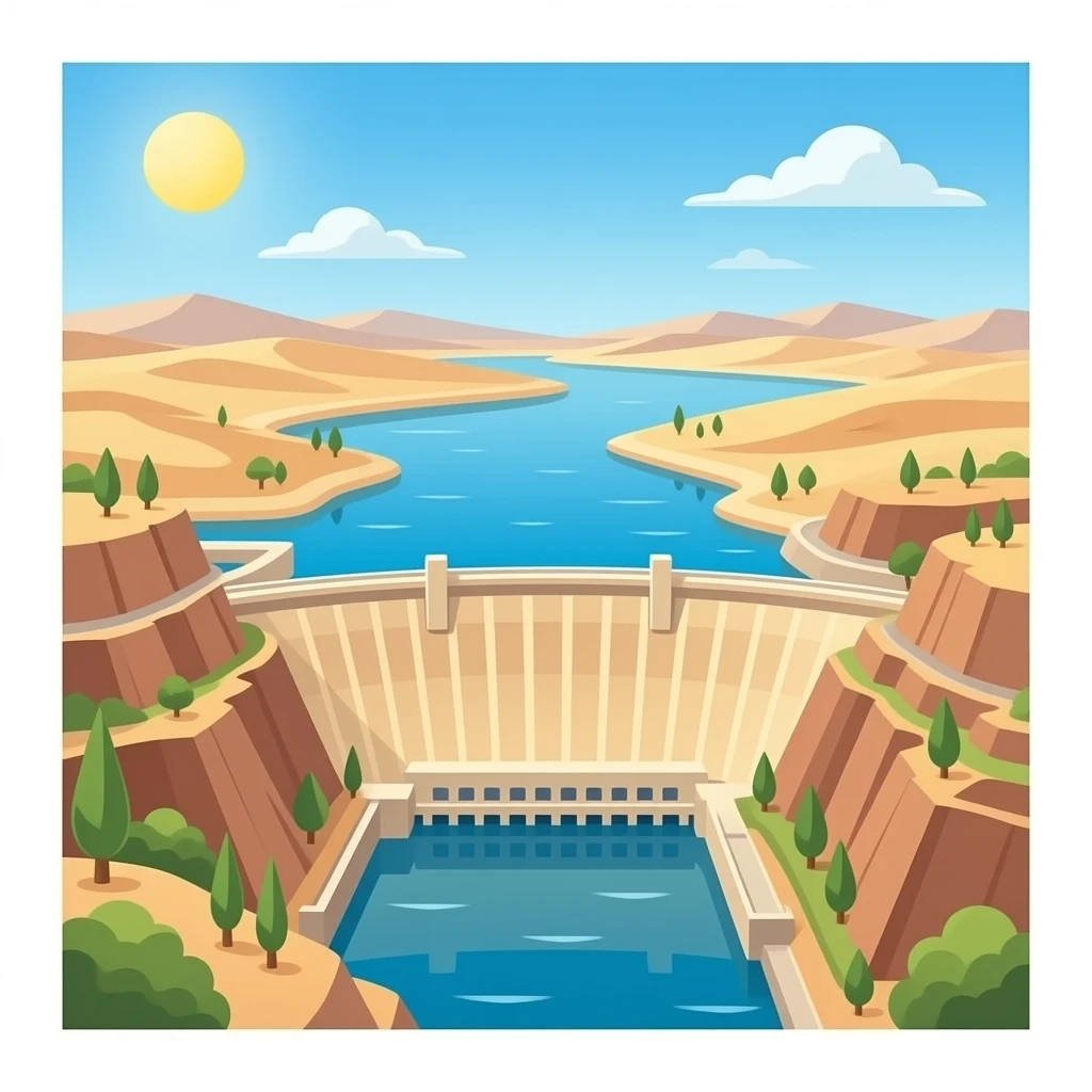 Aswan High Dam top view emoji