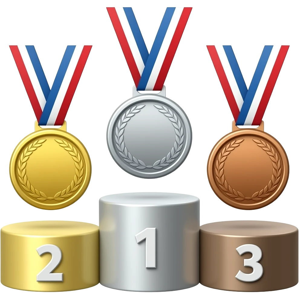 Podium three rank places emoji emoji