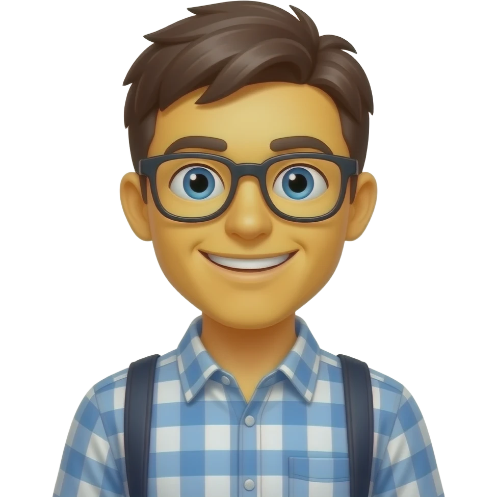 I want it to be a nerd without buck teeth but yellow face like an emojji emoji