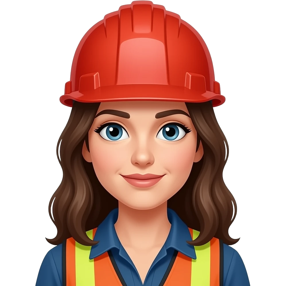 Woman in construction red hat emoji