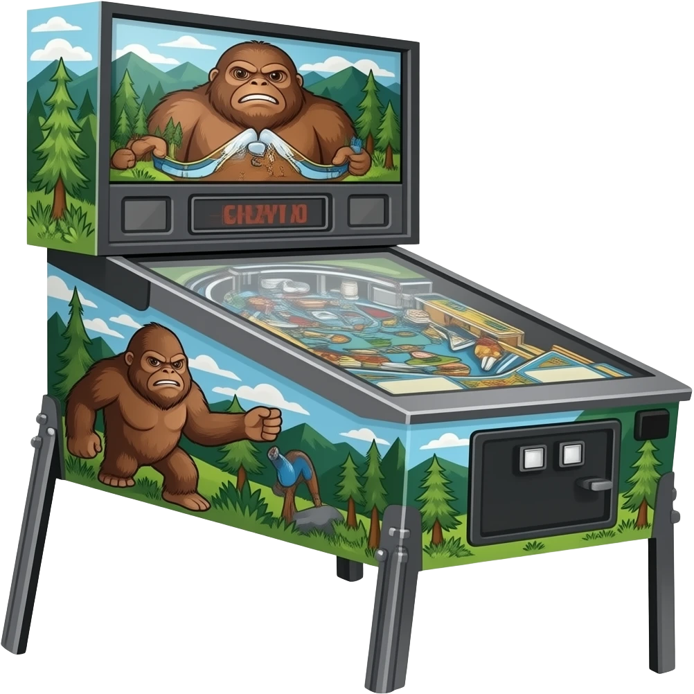 Bigfoot pinball emoji