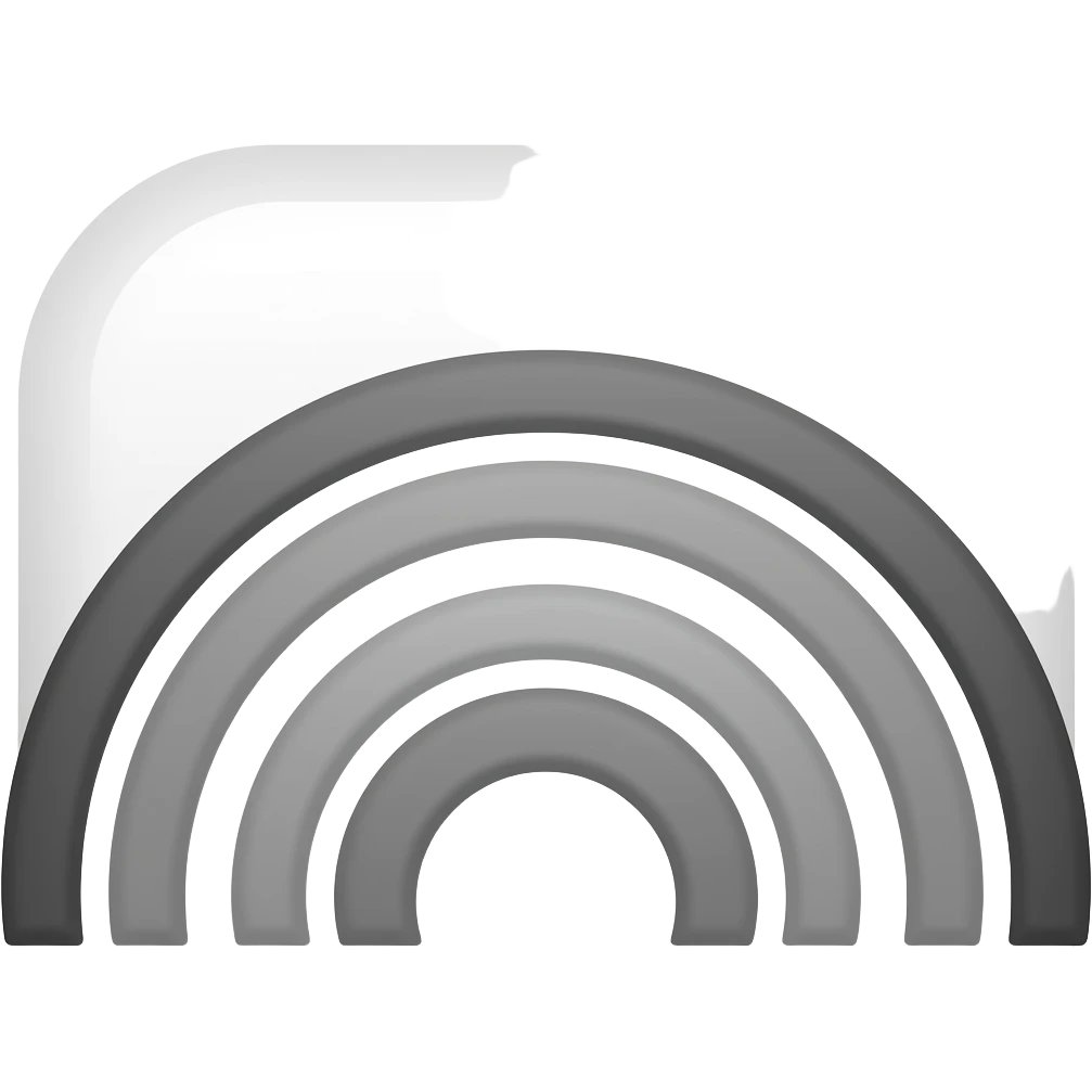 Rainbow emoji but entirely grayscale emoji