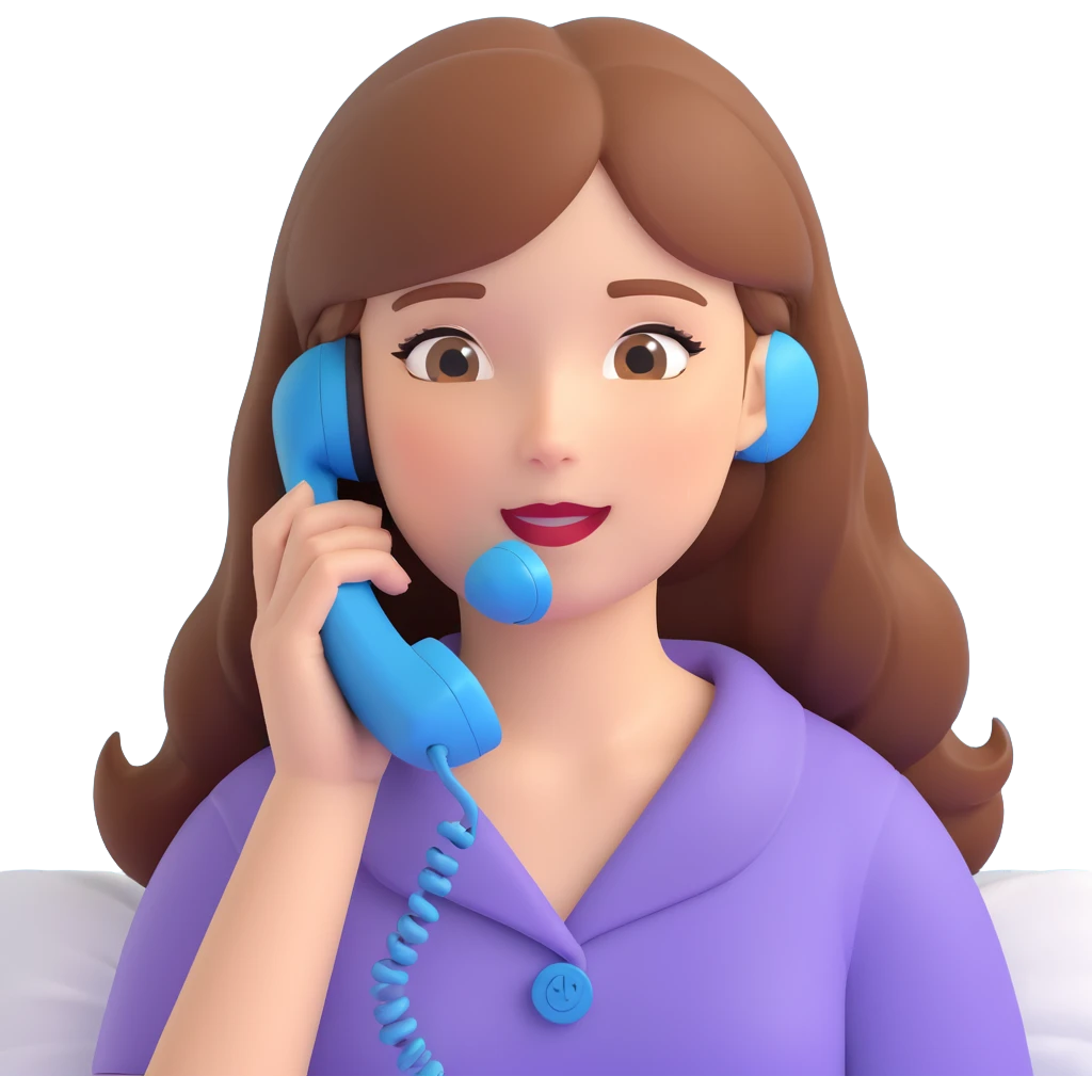 girl talking on phone bedroom background, close up pose emoji