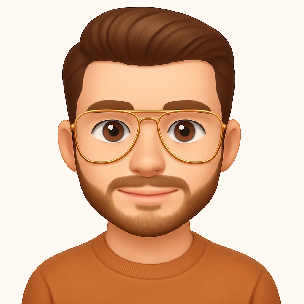 turn the second man in emoji style of the 1st image, match the facial features and clothes emoji