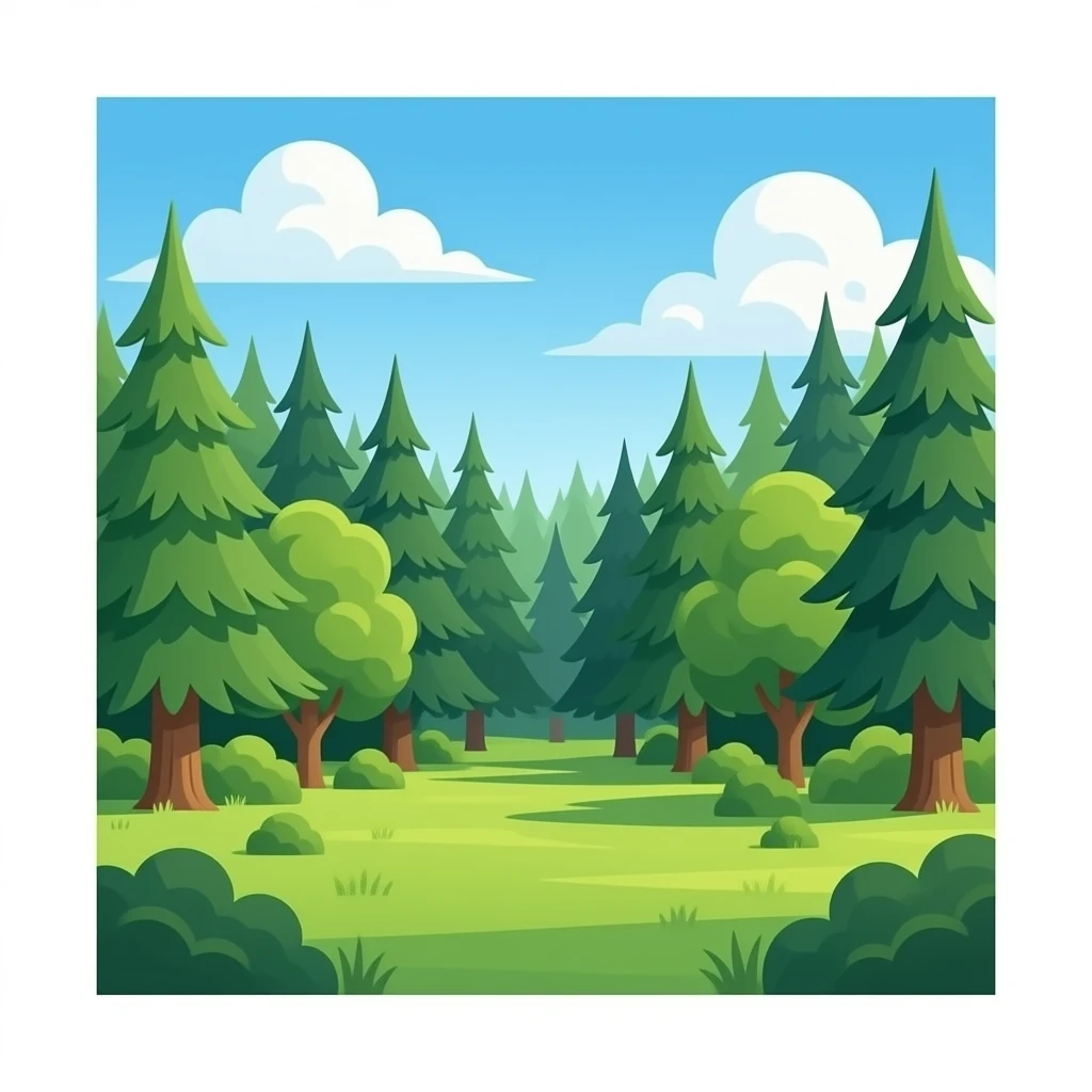 bosque de dia muy realidta emoji