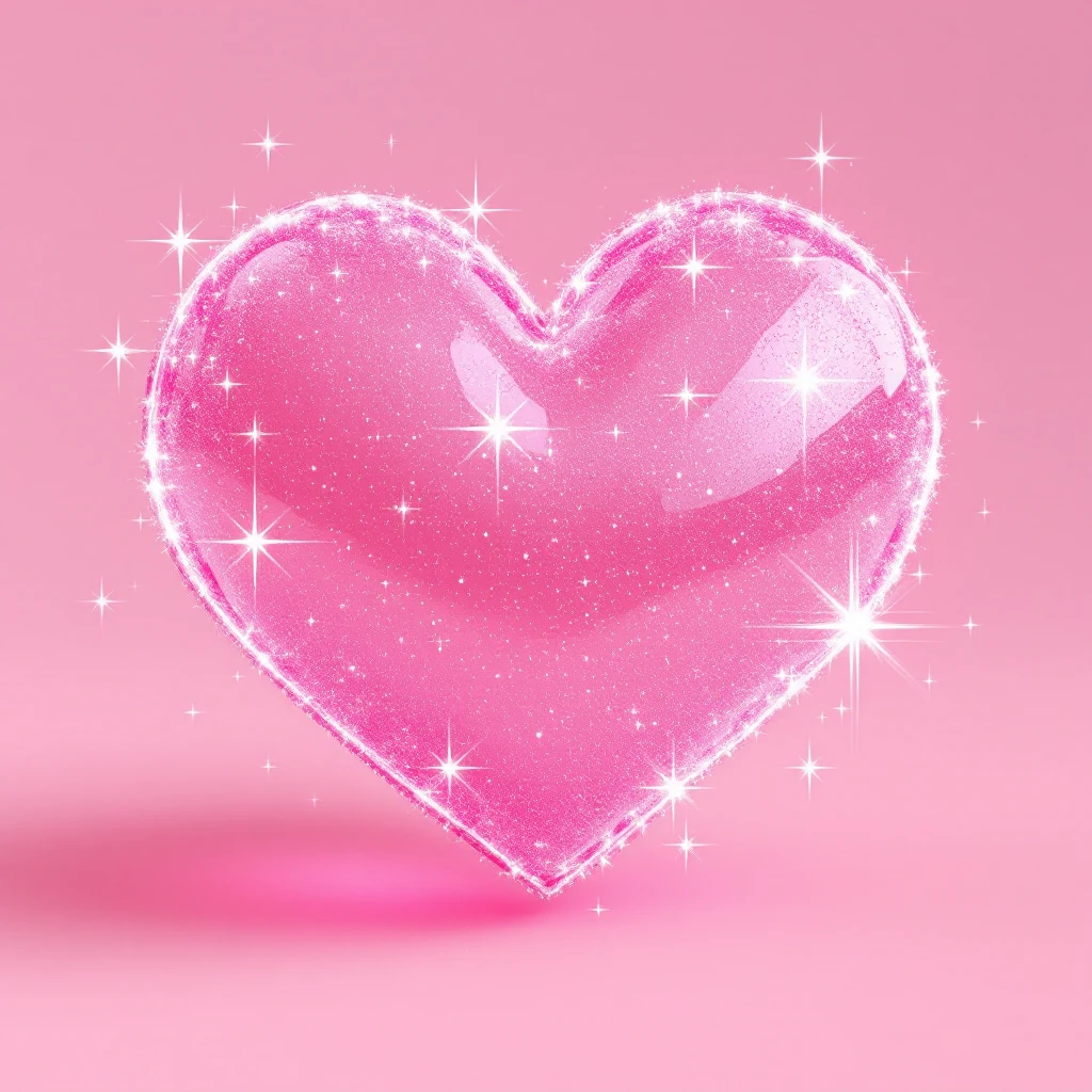 pink heart emoji with sparkles emoji