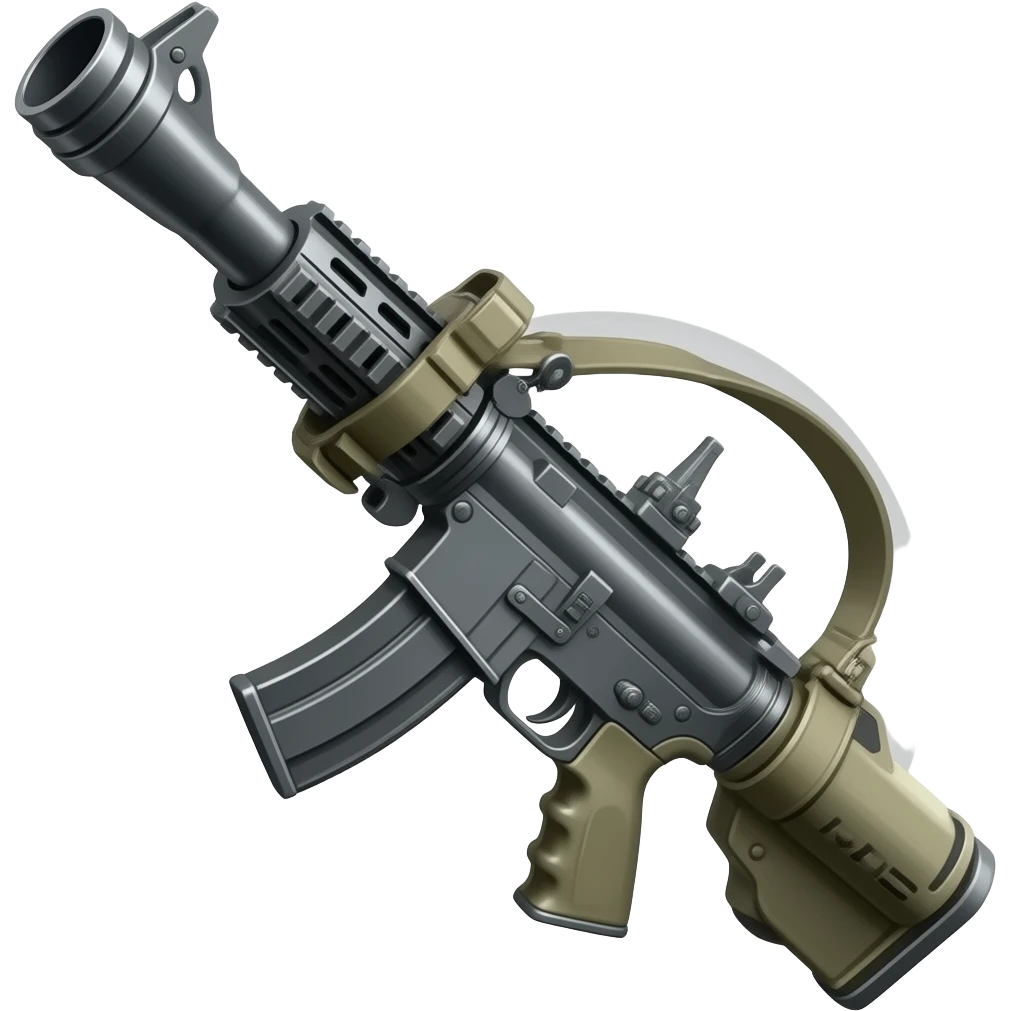 A shoulder mounted bazooka harpoon emoji