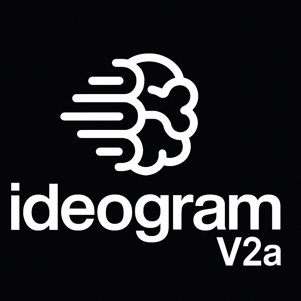 recreate this logo with text of "ideogram V2a", MAKE IT FIT IN SQAURE  emoji