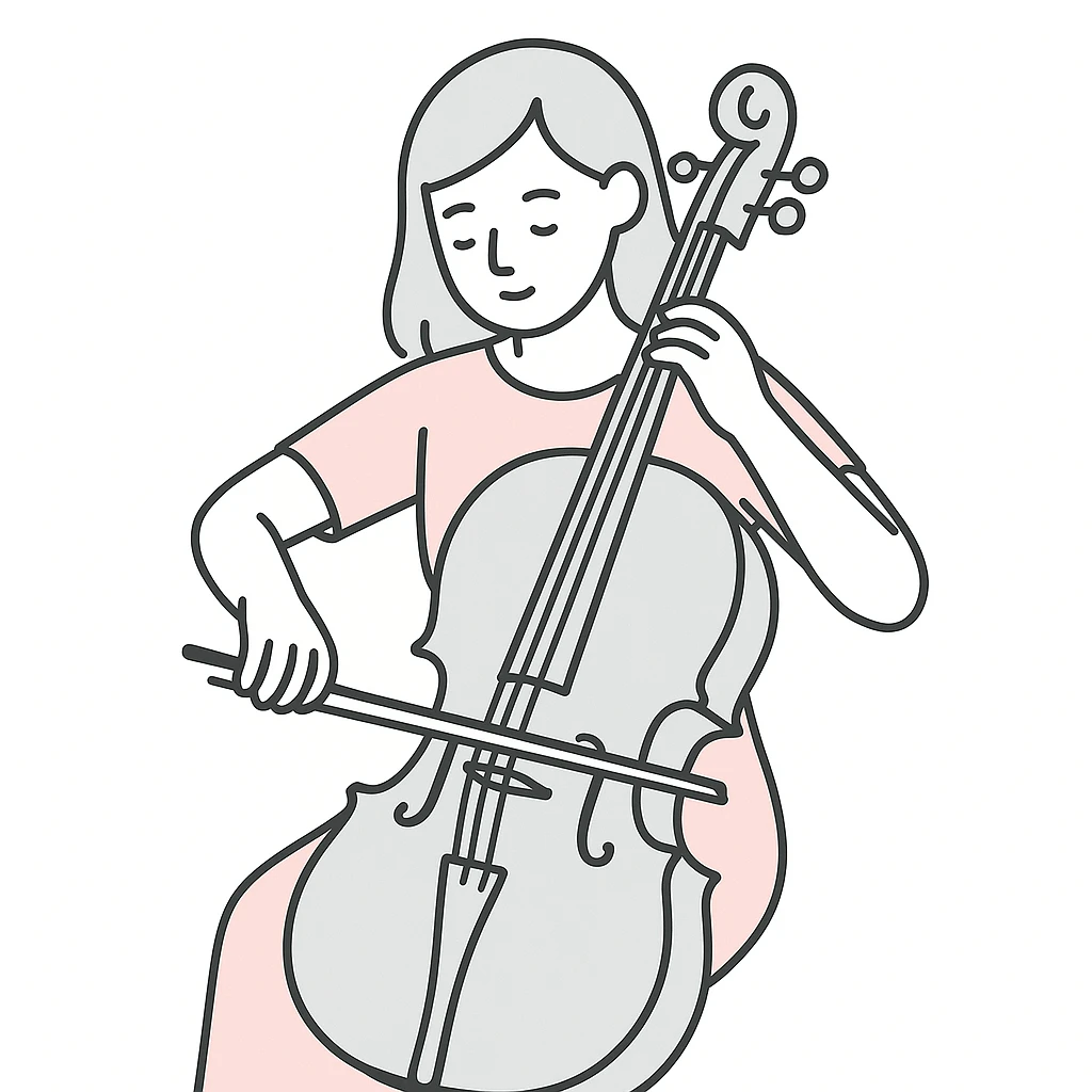 girl playing cello emoji