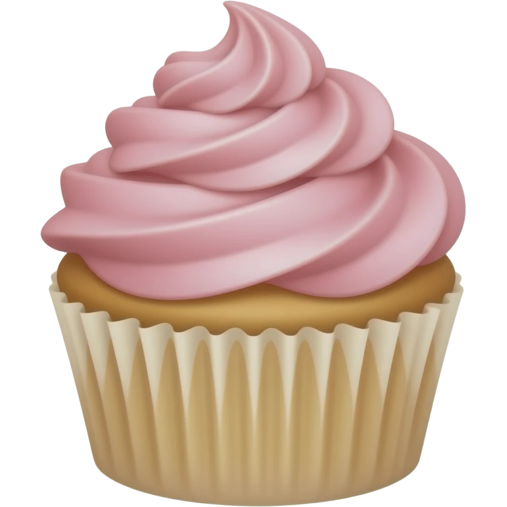 Cupcake with pink icing emoji