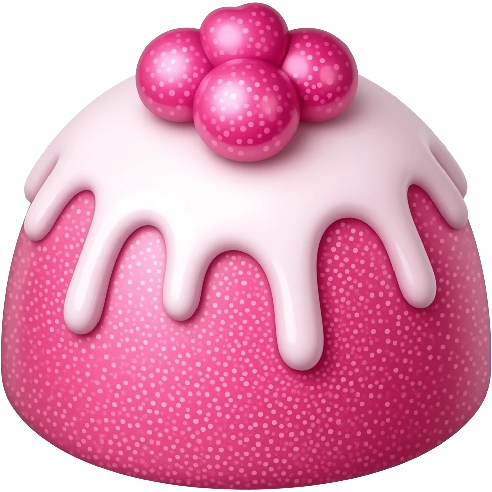 Glitter pink Dubai  chocolate emoji