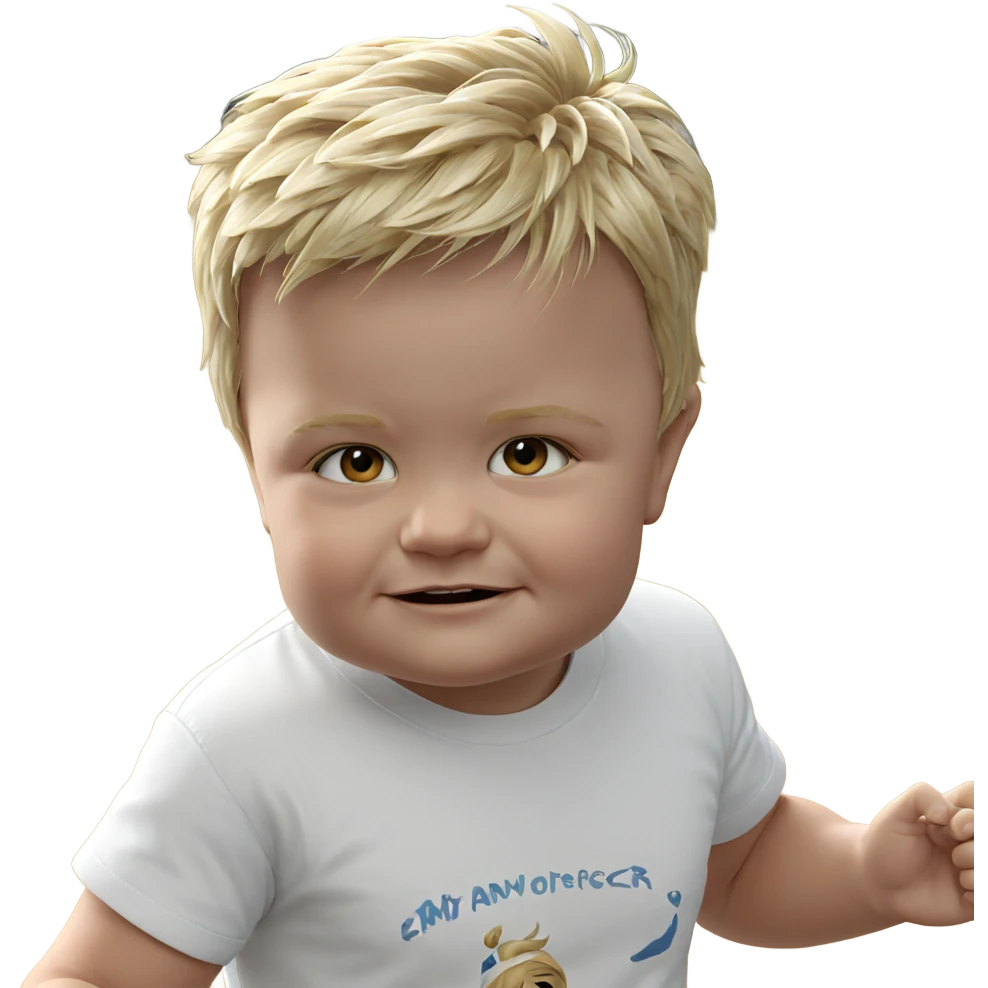 blonde boy in white shirt emoji