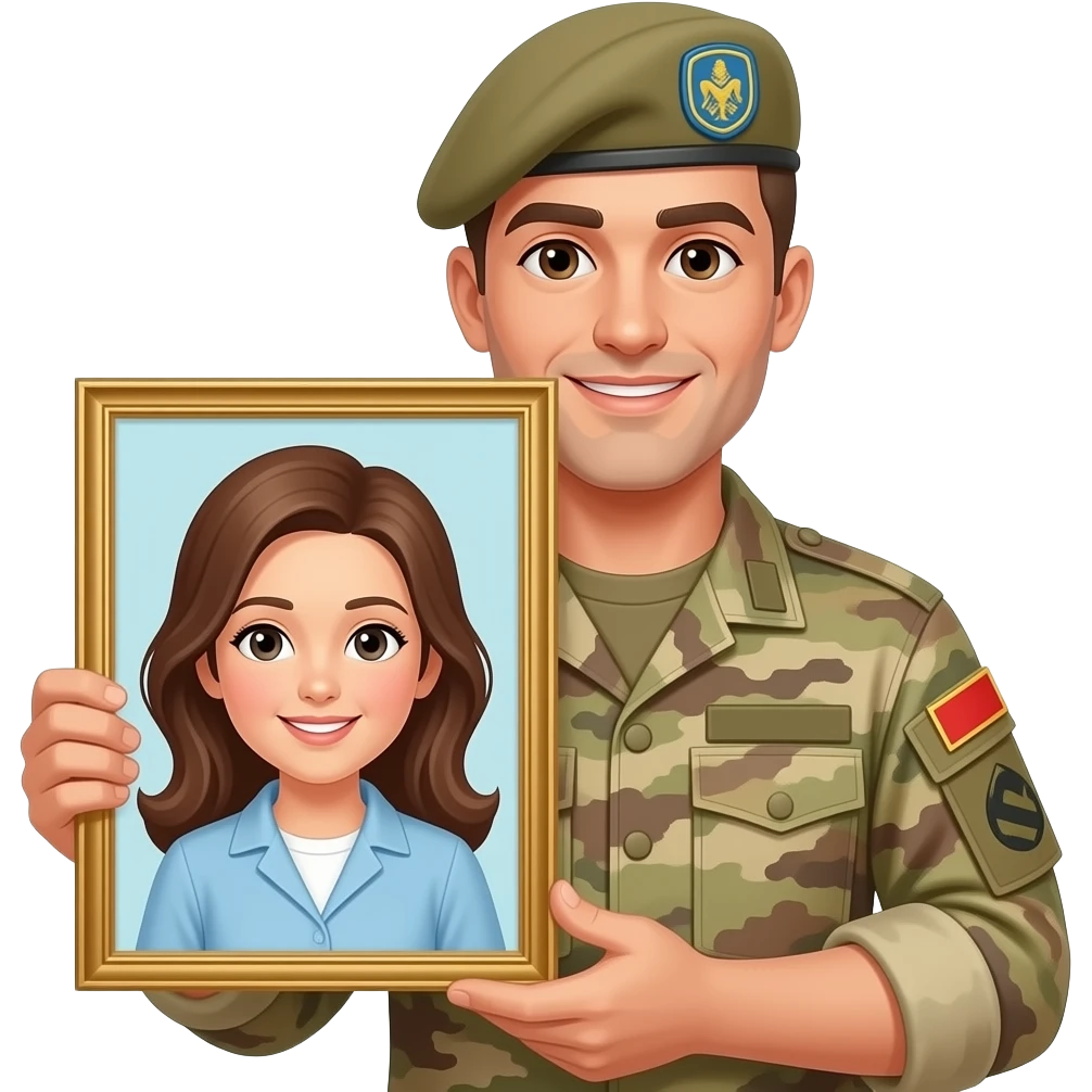 Photo of Family which soldier keep emoji