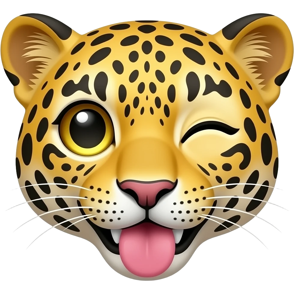 Quero essa pantera piscando com a linguinha pra fora emoji