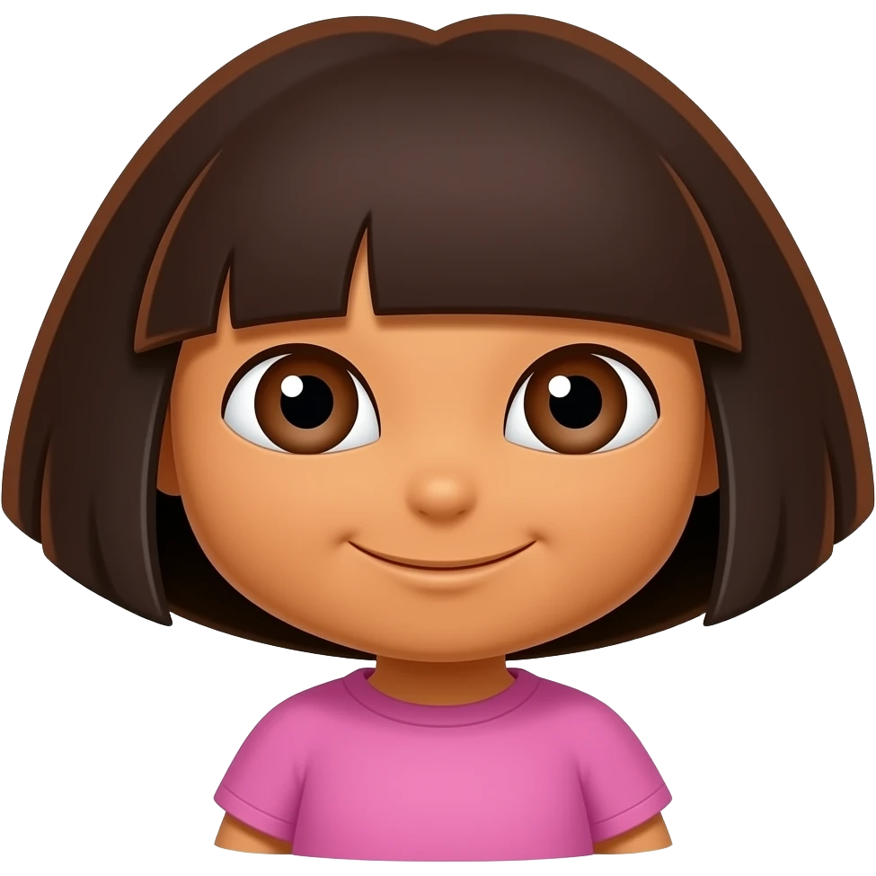 Dora the explorer  make it very small emoji like keyboard emoji not attachtmen emoji