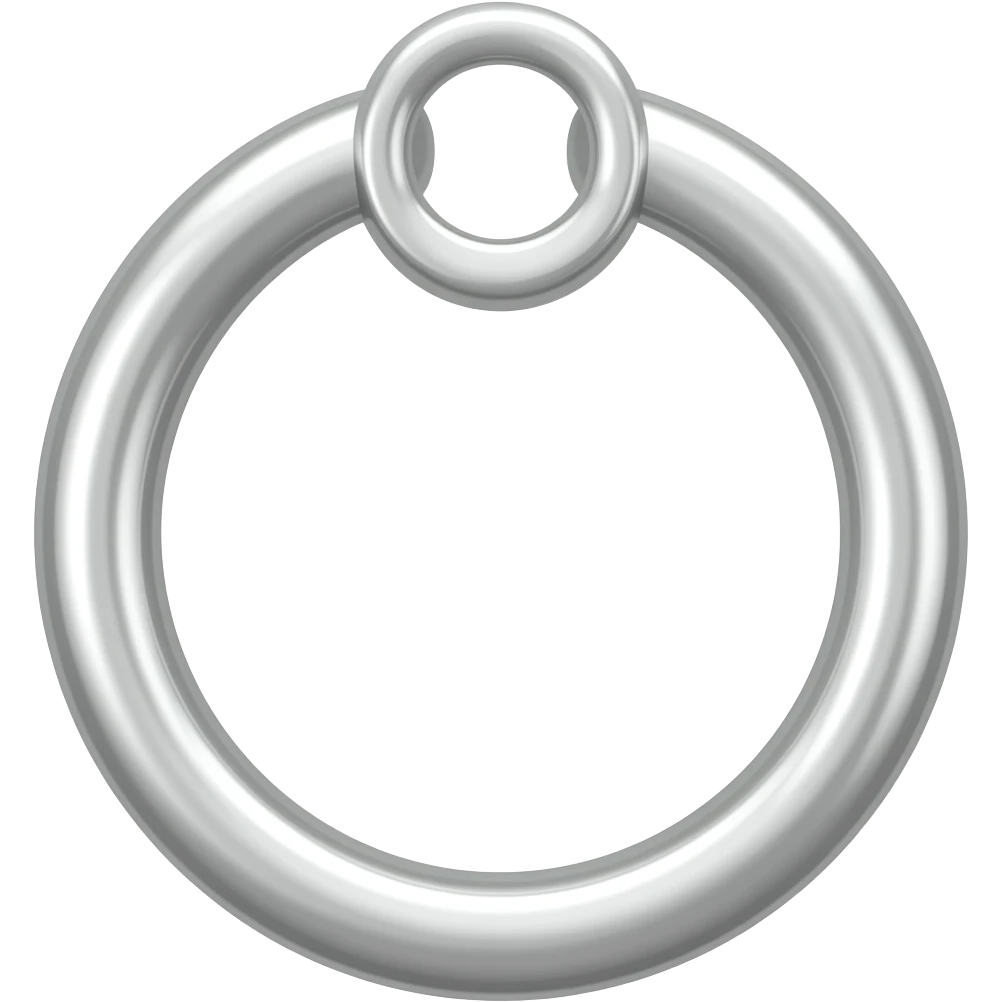 One single jhumka in silver colour top circle emoji