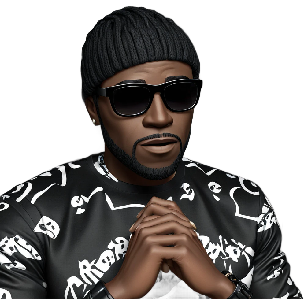 stylish dark-skinned male portrait emoji