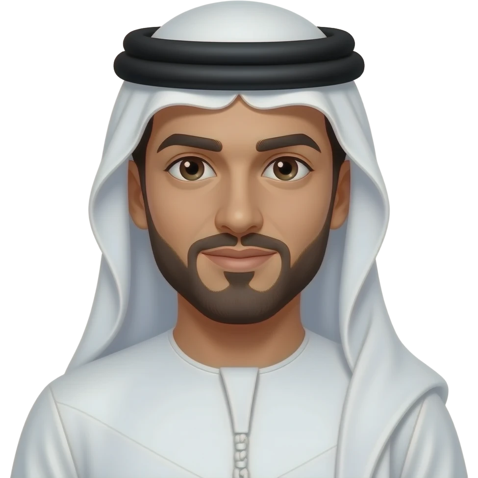 Kuwait man wearing traditional clothes emoji