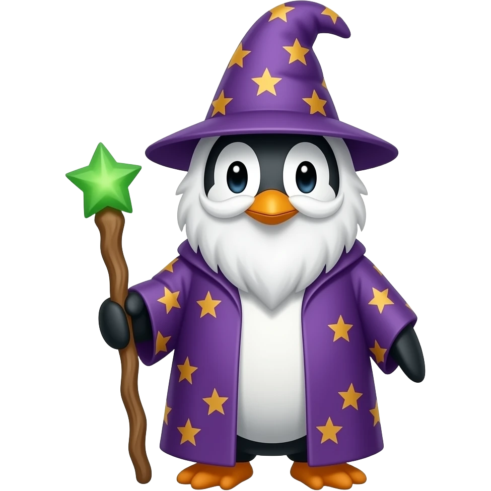 Penguin Wizard emoji