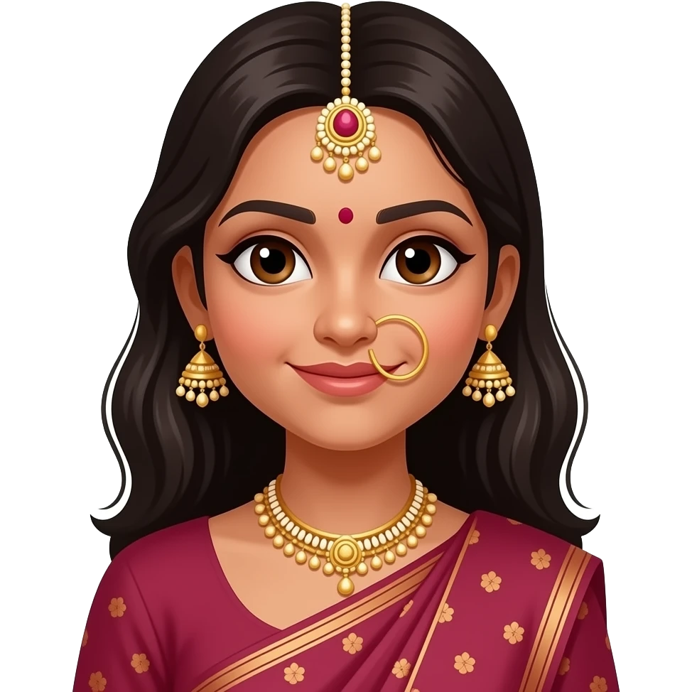 woman with Maang tikka emoji