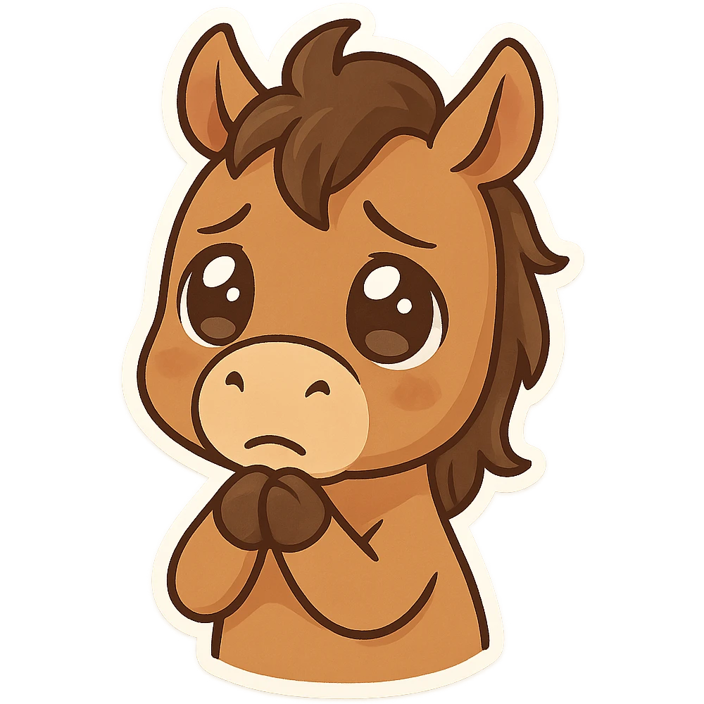 pleading horse emoji