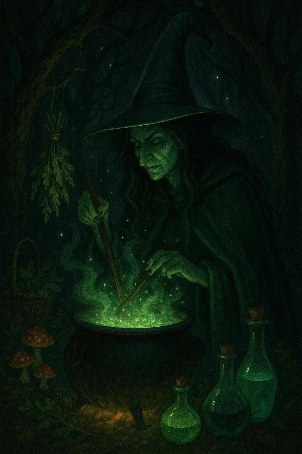 green witch cooking potion emoji