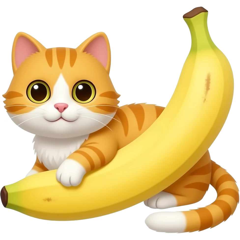 cat made of banana emoji