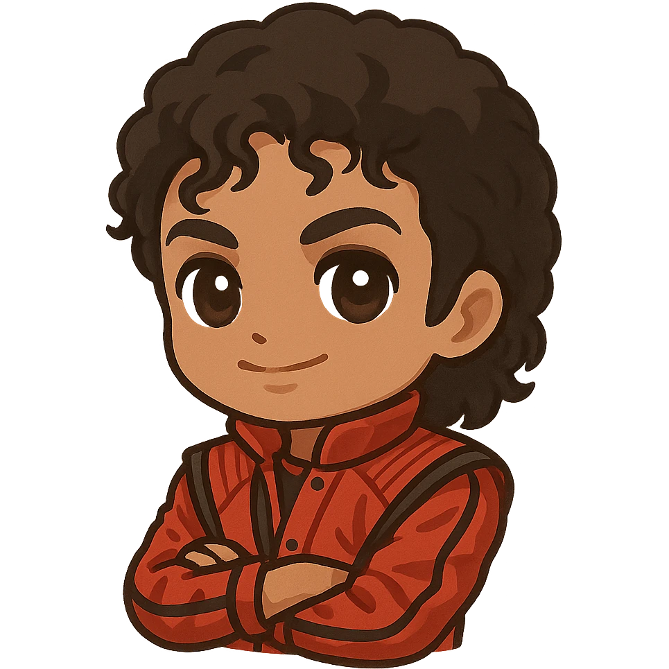 Michael Jackson with his Thriller jacket emoji