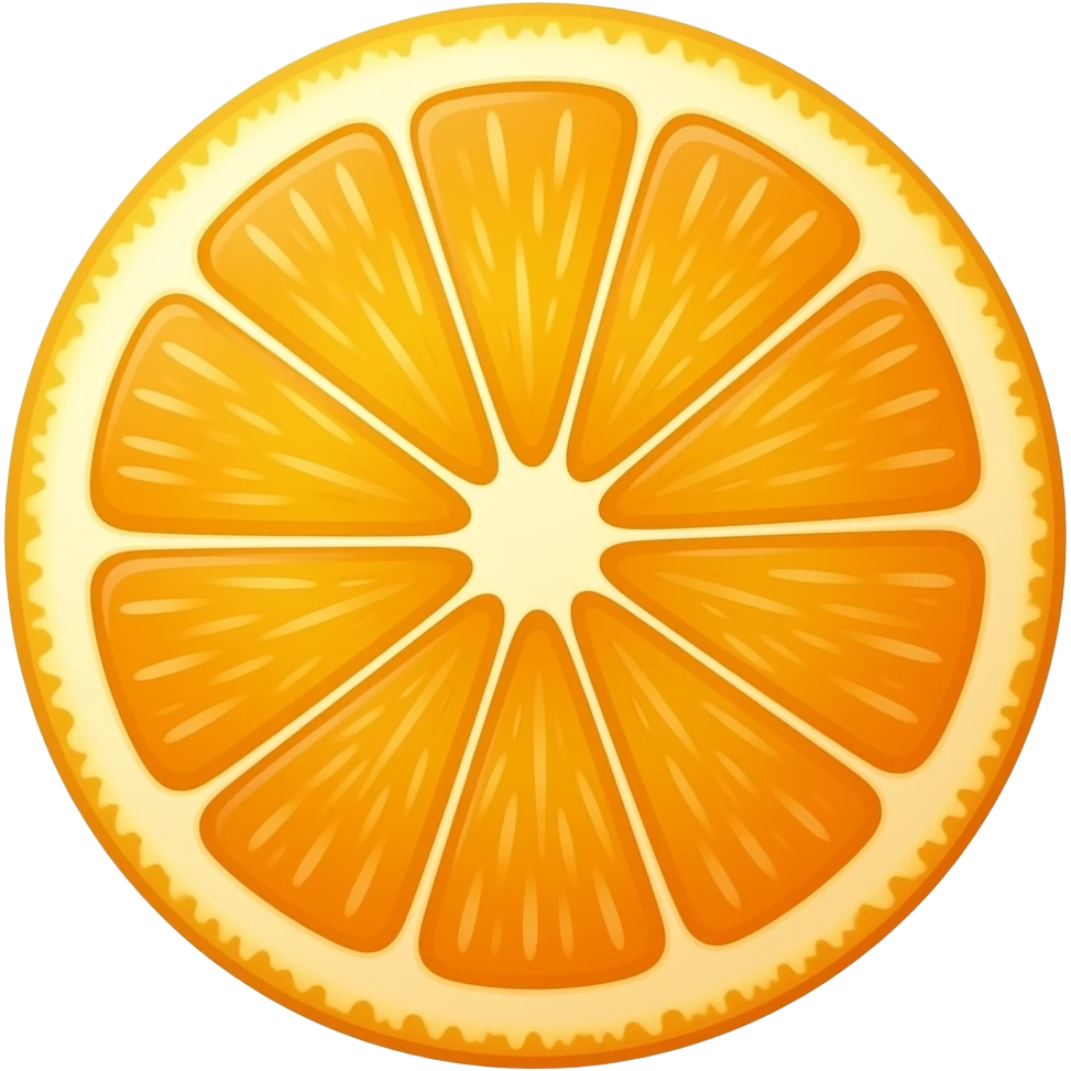 create a Tangerine segments fruits emoji