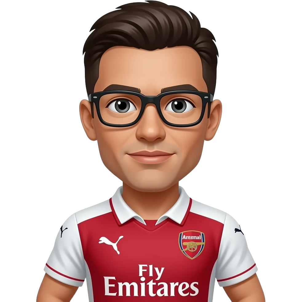 The arsenal player wear hersey spectical and gorceres amh emoji