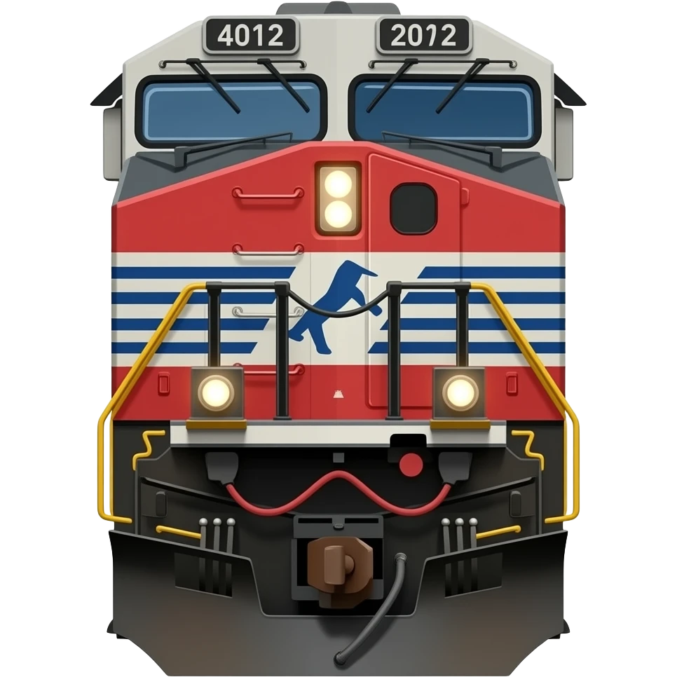 GE P42 genesis train engine front view emoji
