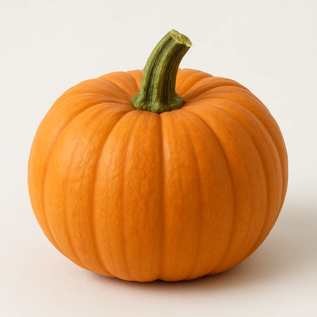 simple pumpkin vegetable, no face, no Halloween theme, no decorations emoji