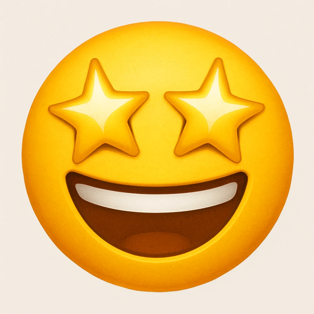 emoji with star eyes emoji
