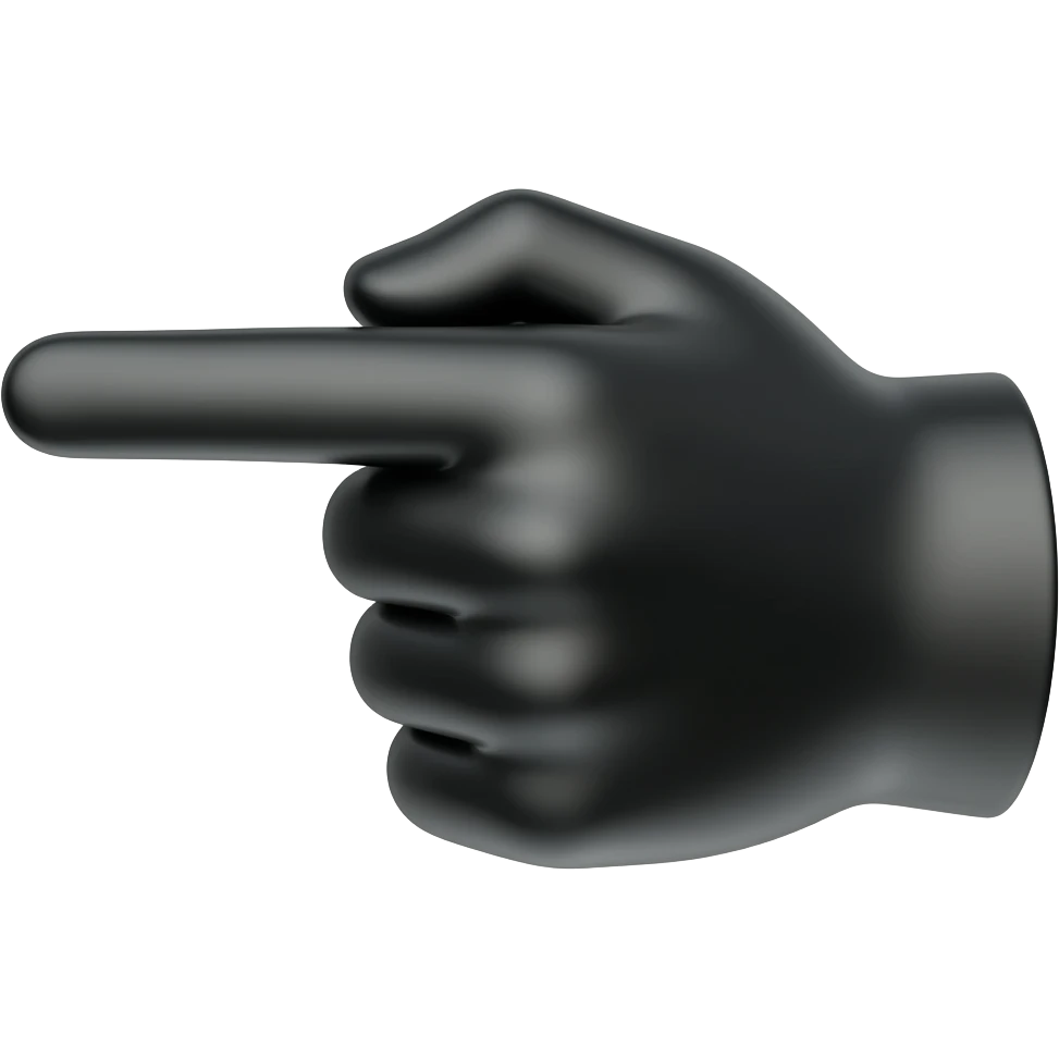 Black Finger pointing emoji